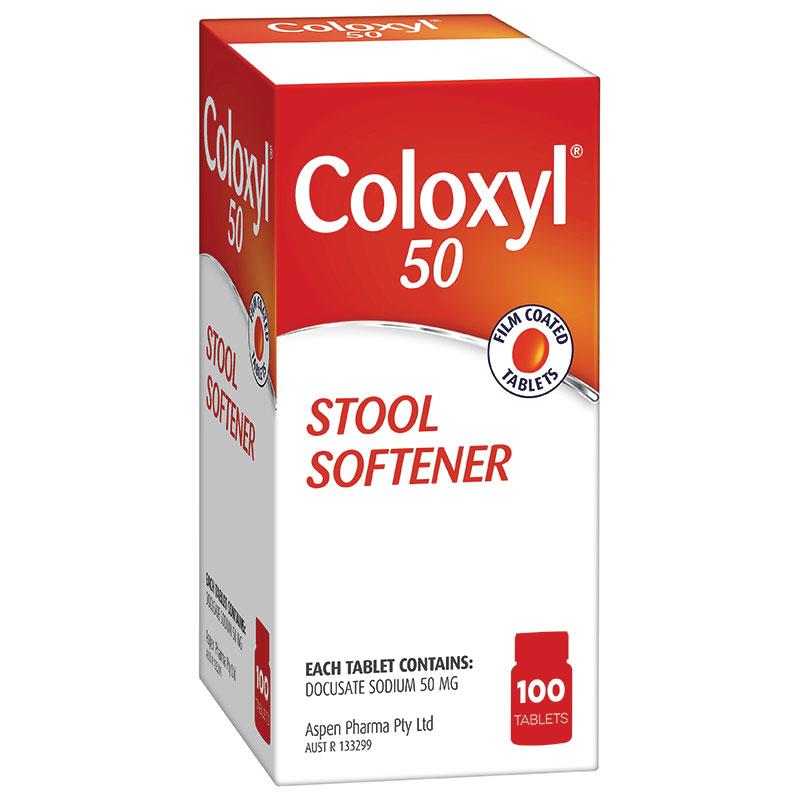Coloxyl 50mg Constipation Relief 100 Tablets - Cutprice Online