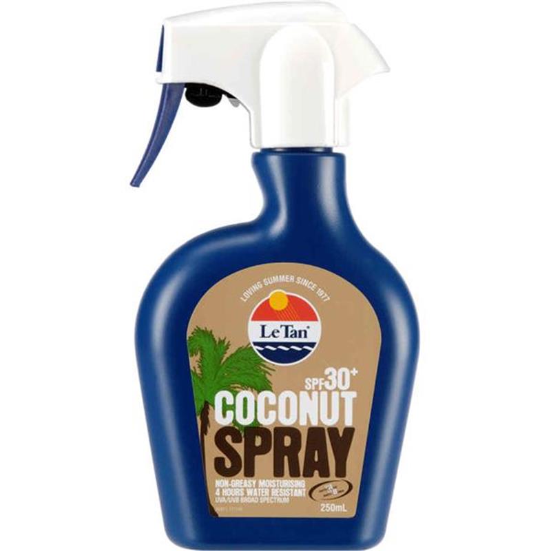 Le Tan SPF 30+ Coconut Sunscreen Spray 250ml - Cutprice Online