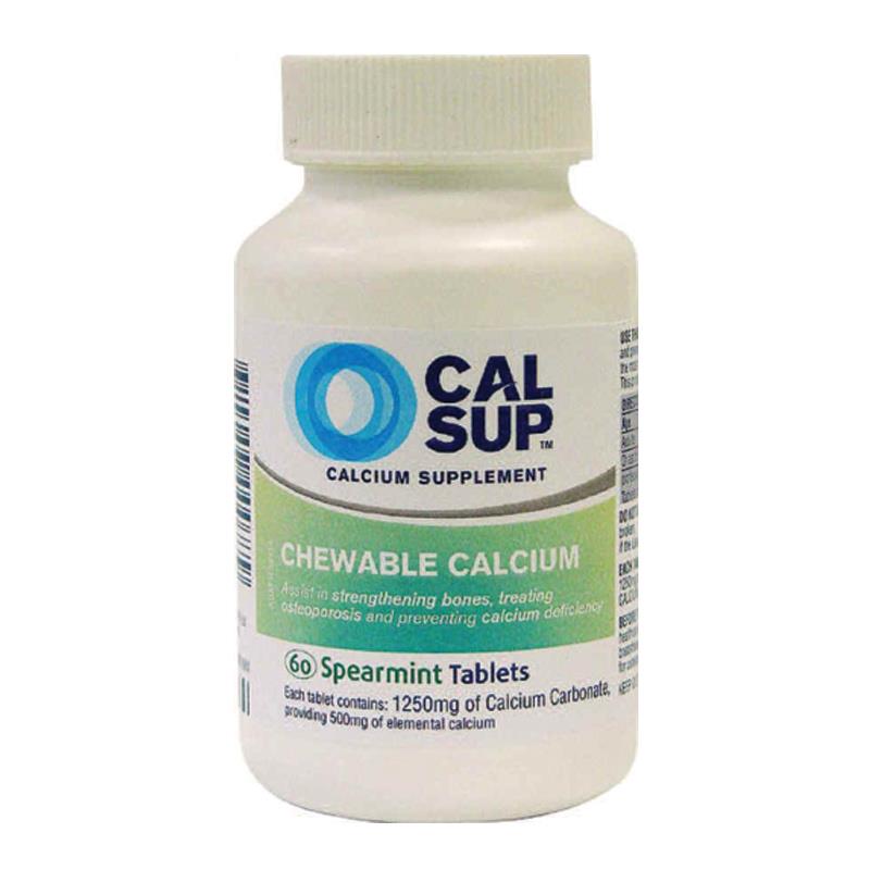 Cal Sup 500mg Spearmint 60 Tablets - Cutprice Online