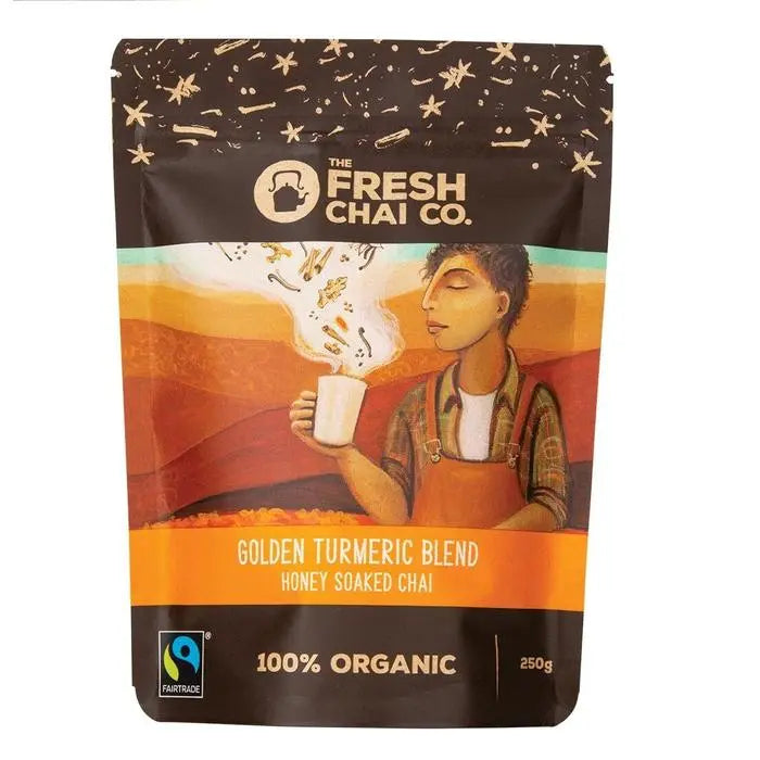 THE FRESH CHAI CO Golden Turmeric Blend Honey Soaked Chai 250g THE FRESH CHAI CO