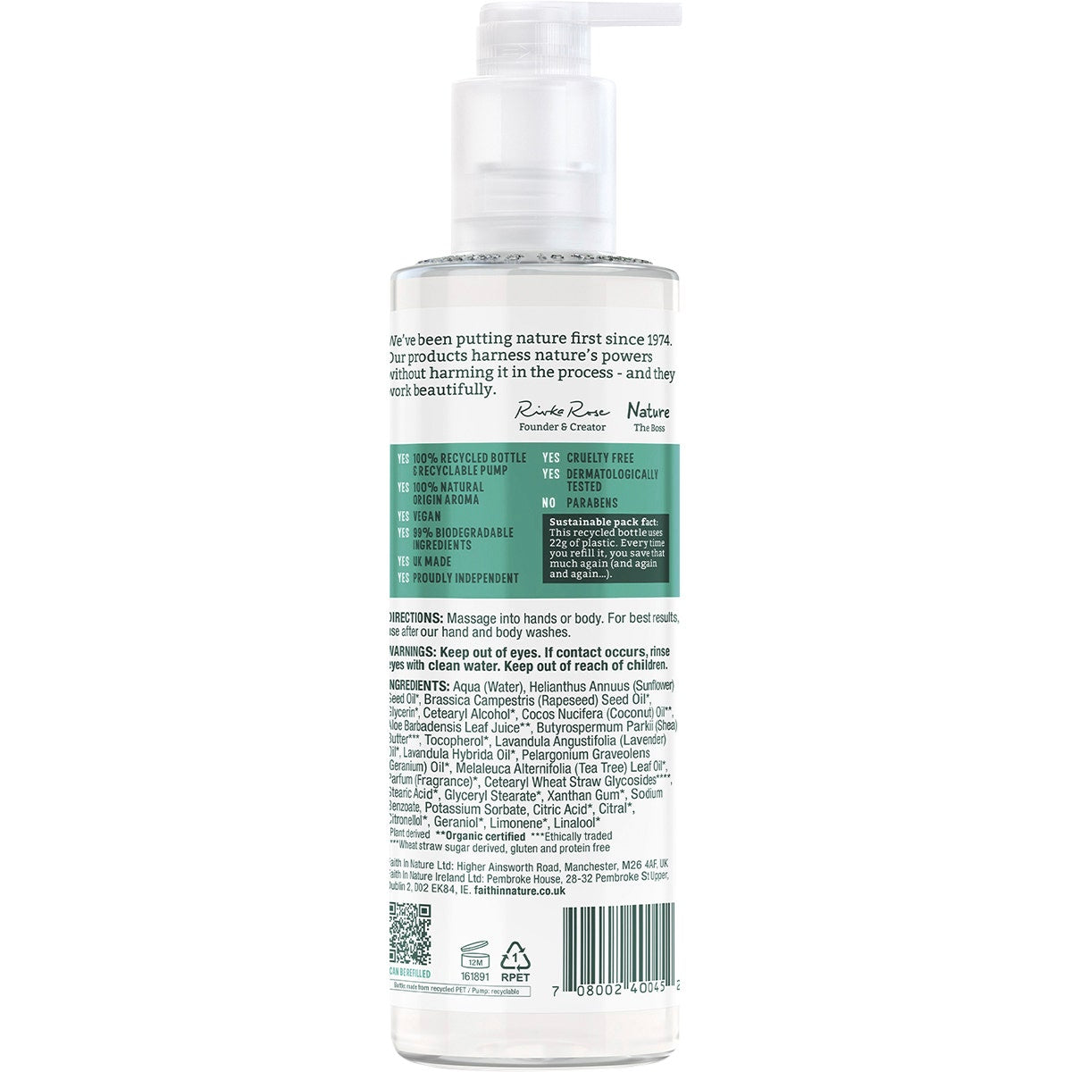 FAITH IN NATURE Hand & Body Lotion Soothing Lavender & Geranium 400ml - Cutprice Online