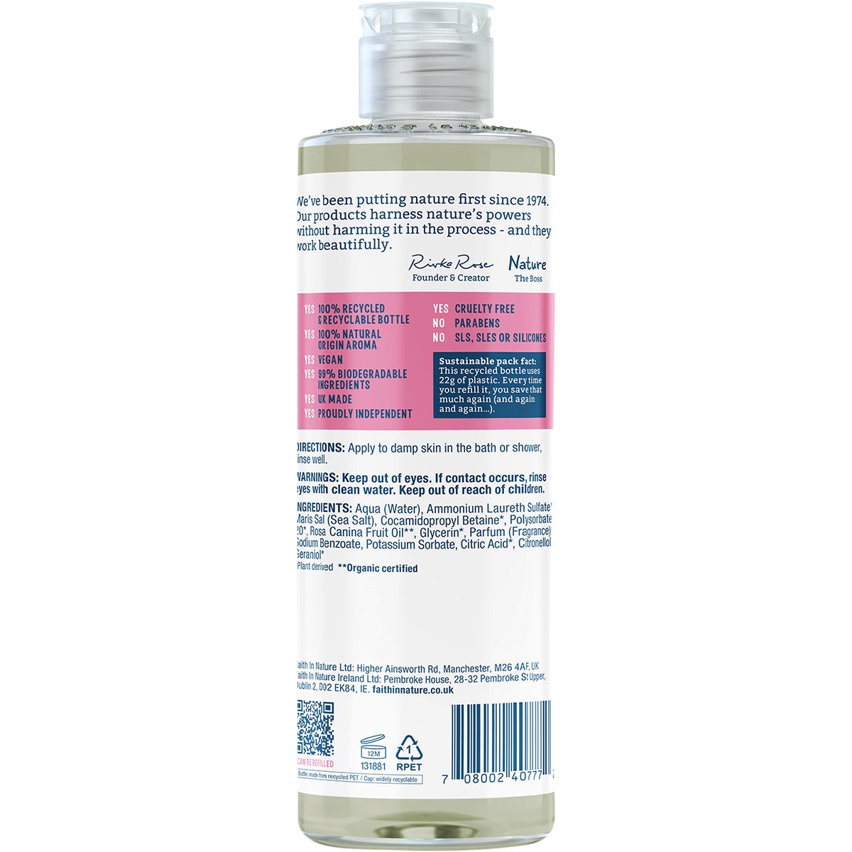 FAITH IN NATURE Body Wash Balancing Wild Rose 400ml - Cutprice Online