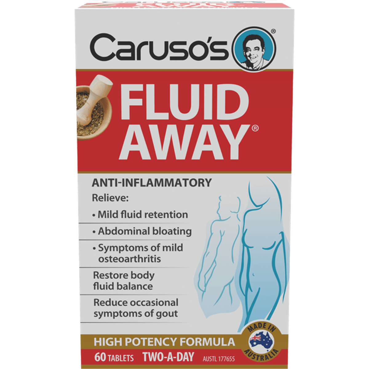 Caruso's Natural Health Fluid Away 60 Tablets