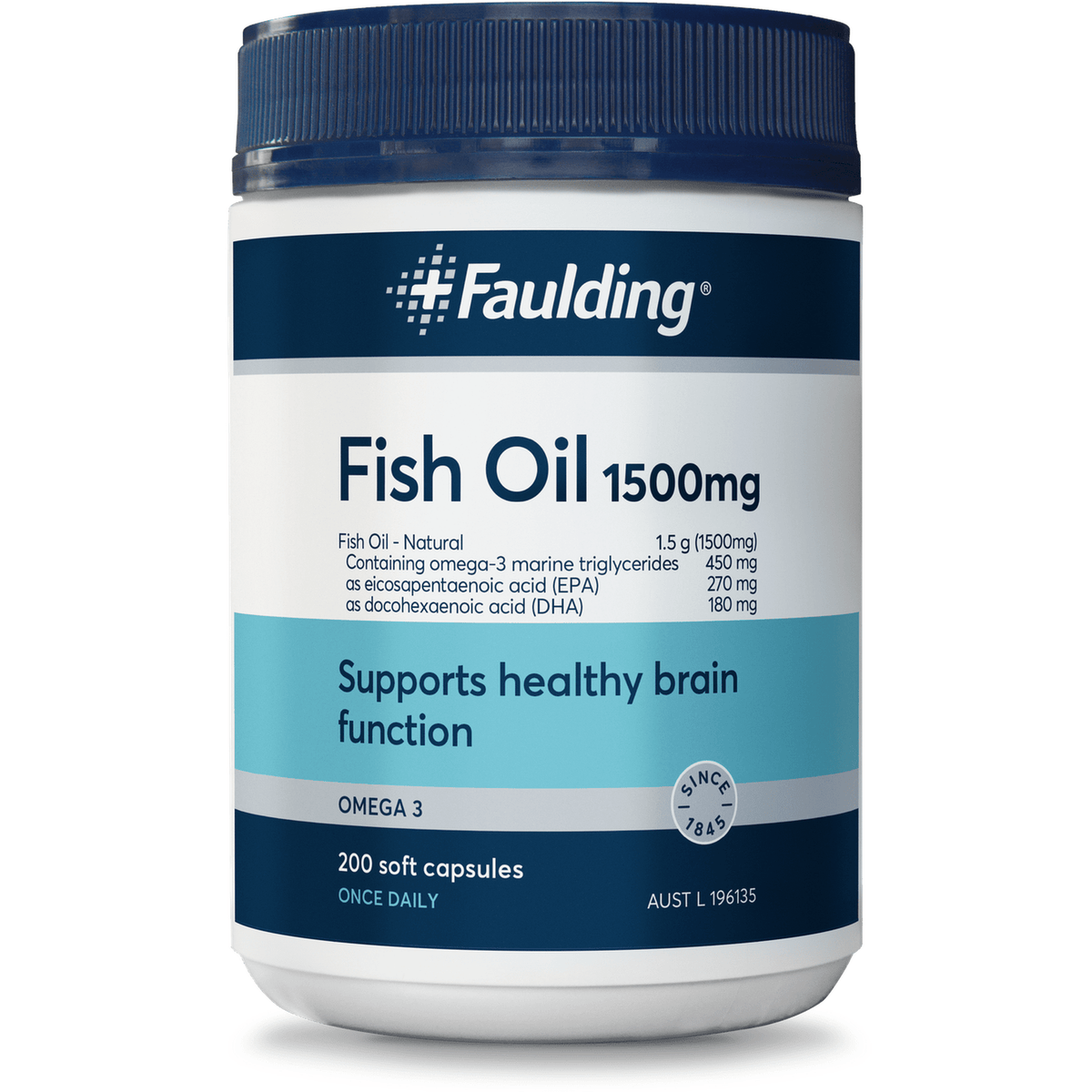 Faulding Fish Oil 1500mg Soft Gel 200 Caps