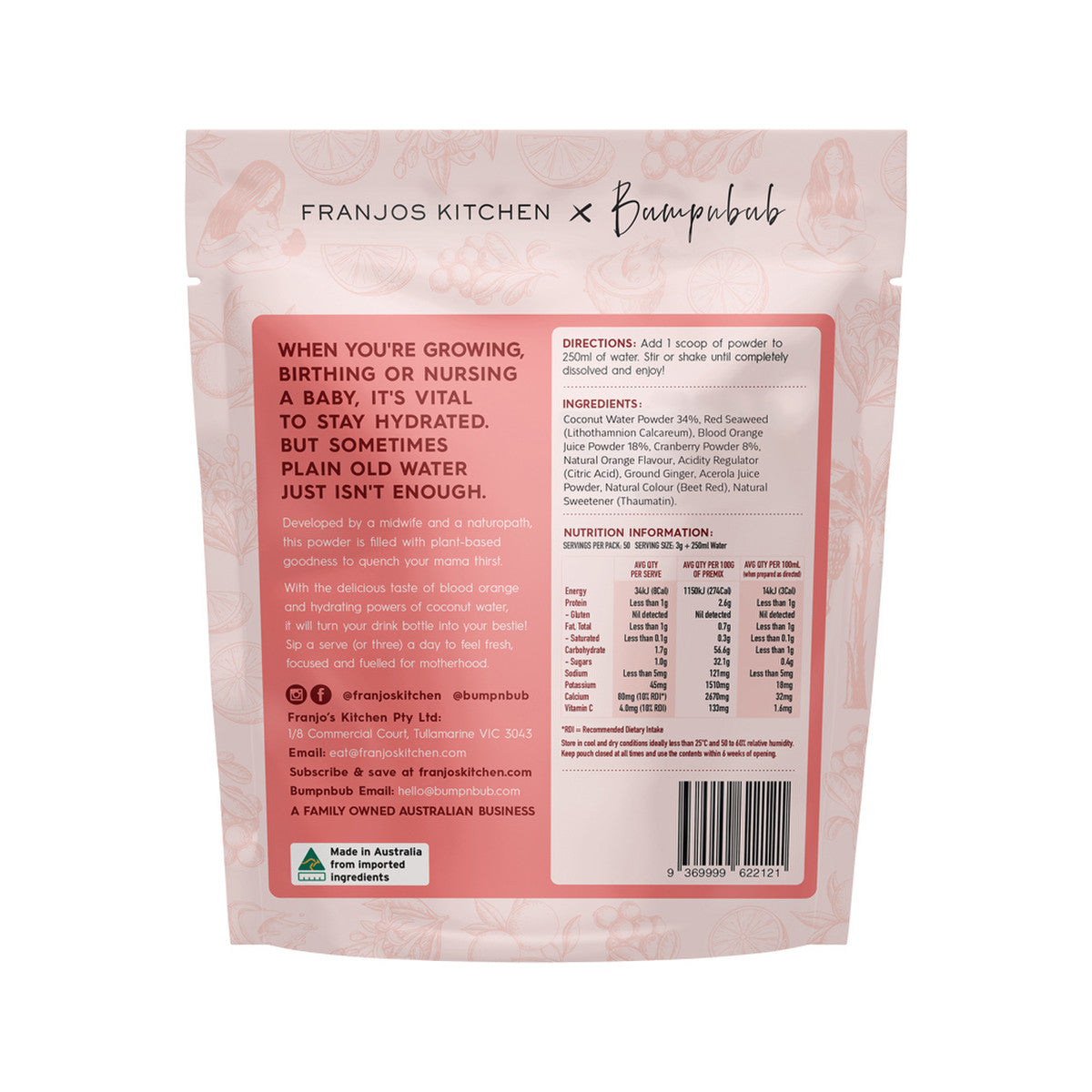 Franjo's Kitchen Motherhood Hydration Powder 150g Franjo's Kitchen