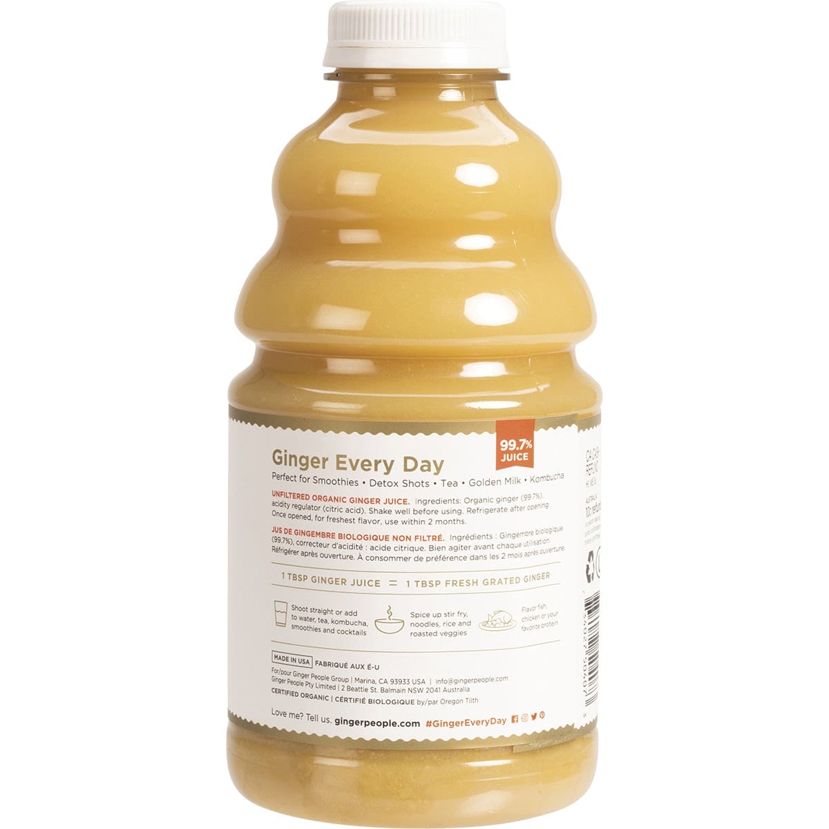 The Ginger People Ginger Juice Organic 946ml - Cutprice Online