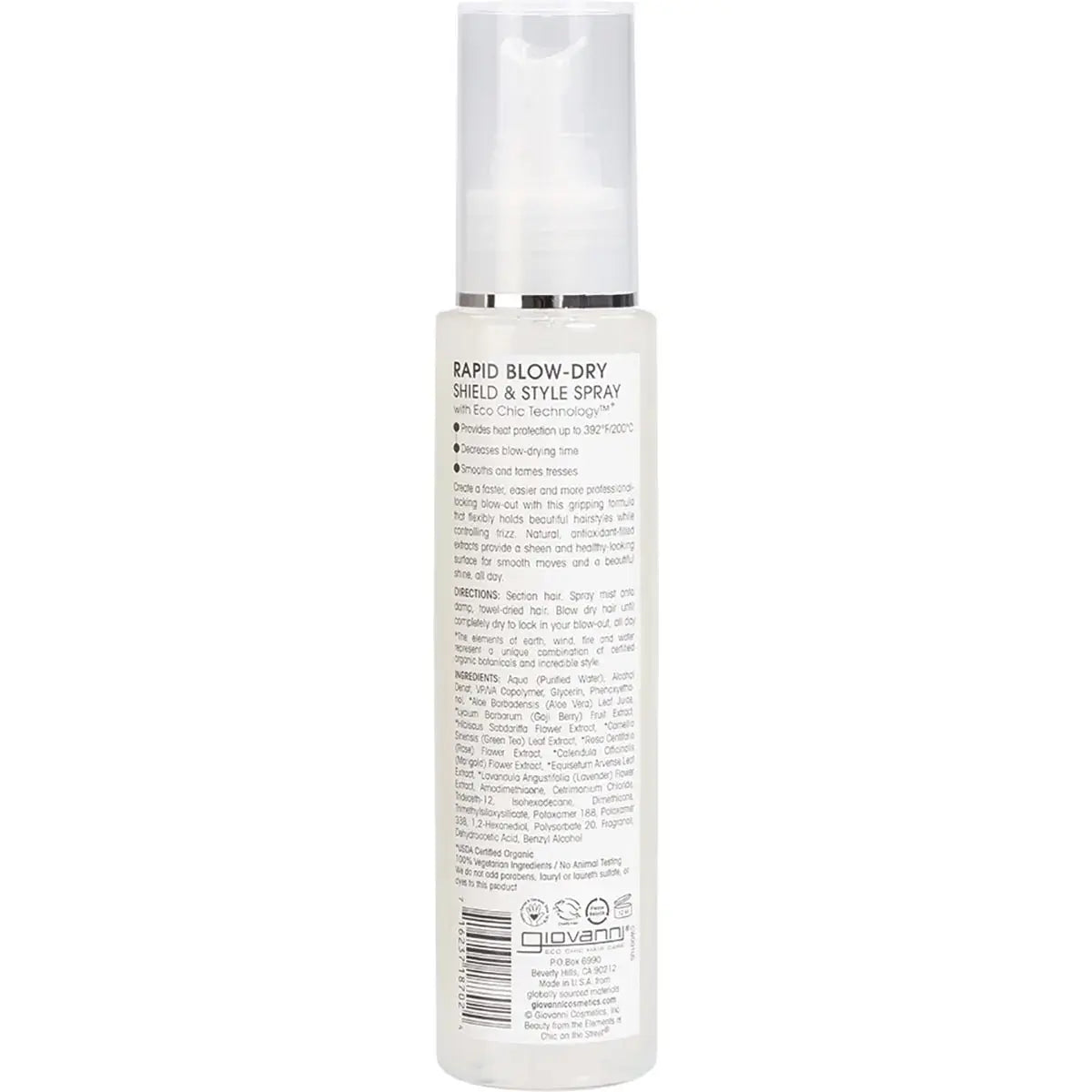 GIOVANNI Hair Shield & Style Spray Rapid Blow-Dry 118ml GIOVANNI