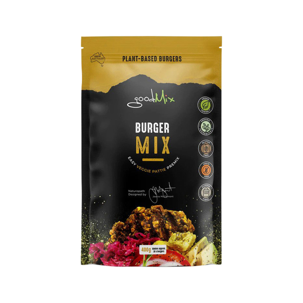 GoodMix Superfoods Burger Mix (Easy Vegan Veggie Pattie Premix) 400g - Cutprice Online