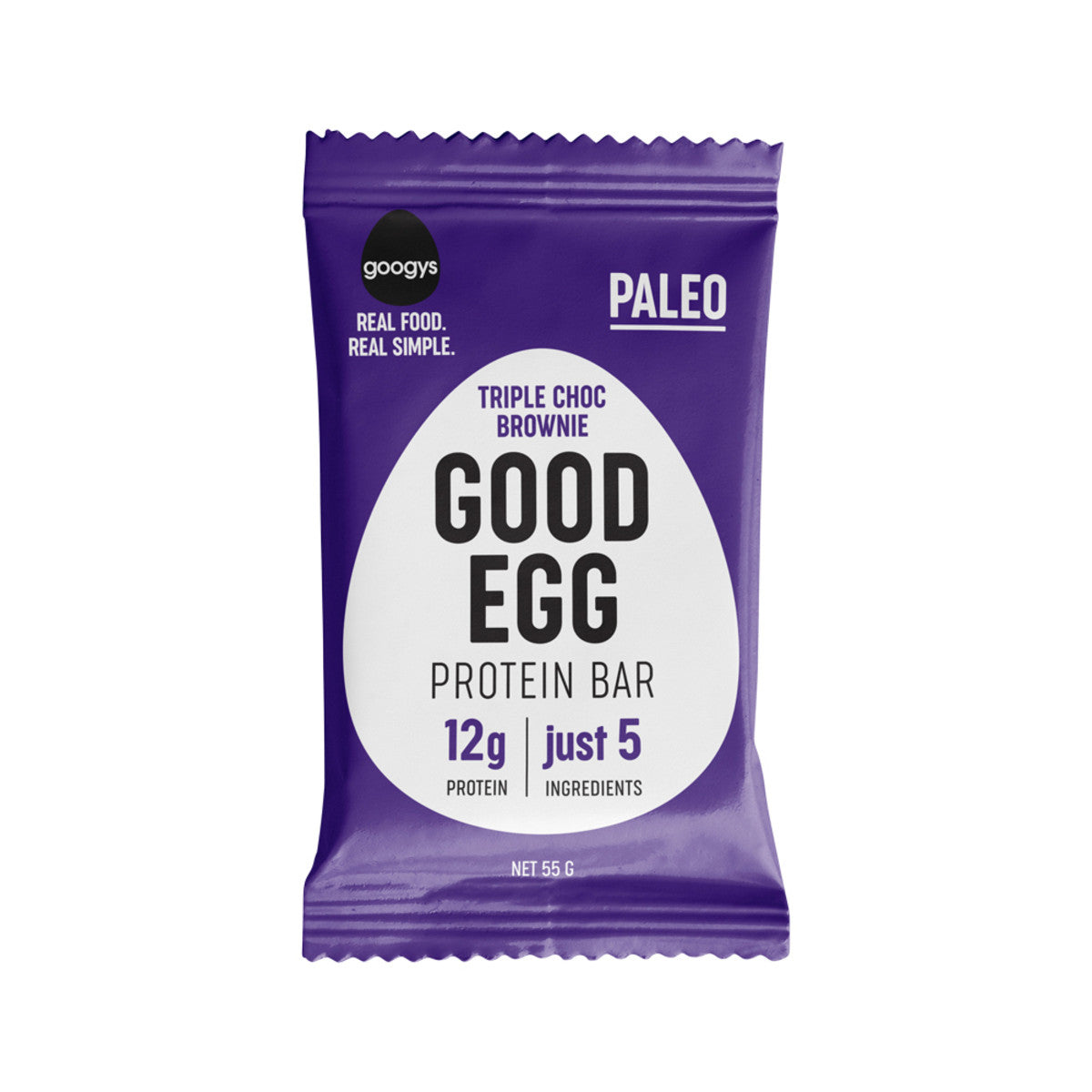 Googys Good Egg Protein Bar Triple Choc Brownie 55g(Pack of 12) - Cutprice Online