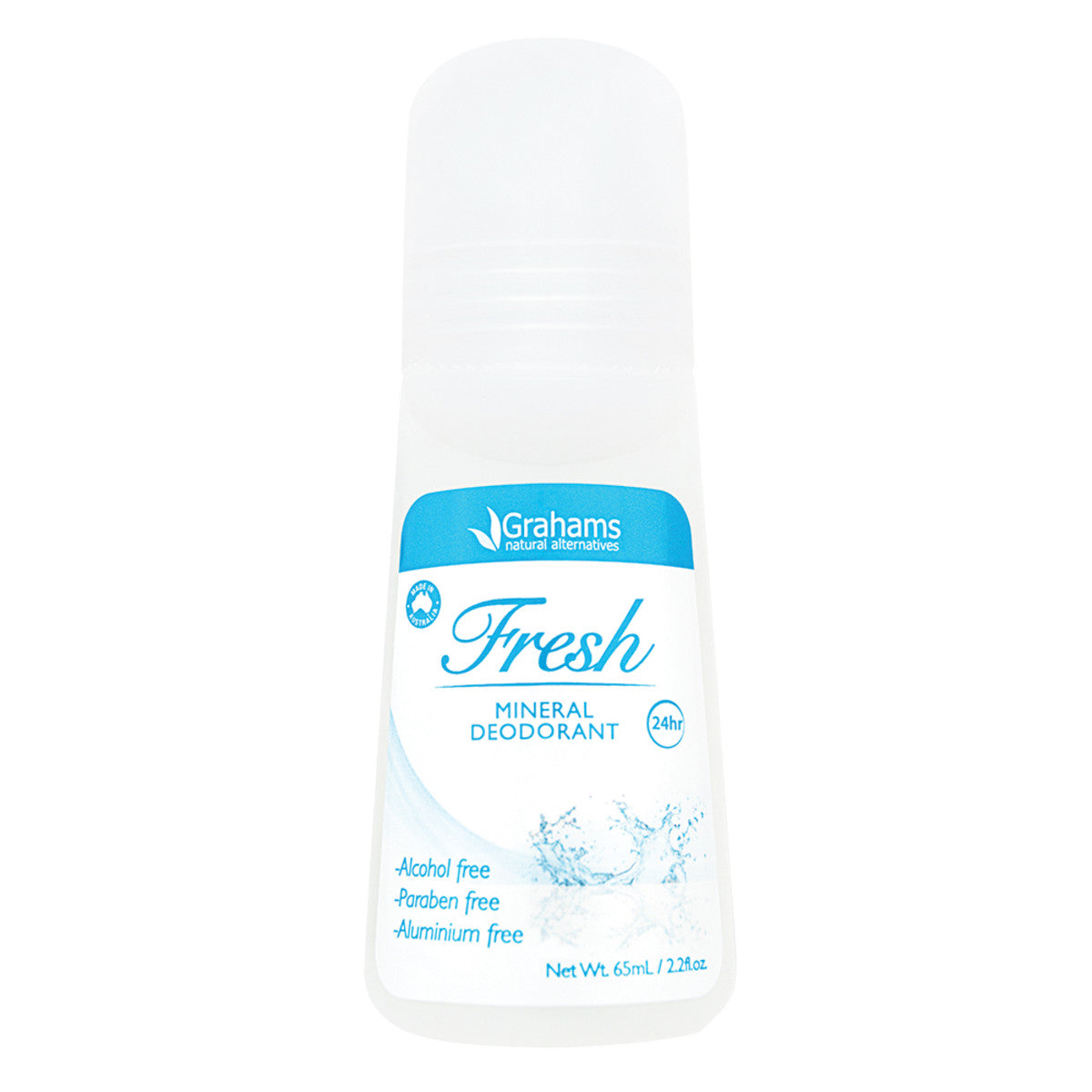 Grahams Natural Mineral Deodorant Roll-On Fresh 65ml - Cutprice Online