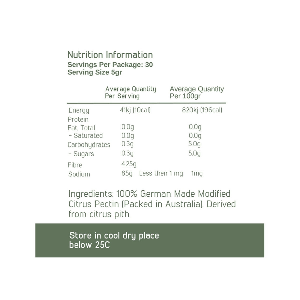 Grasses of Life 100% Modified Citrus Pectin 150g - Cutprice Online