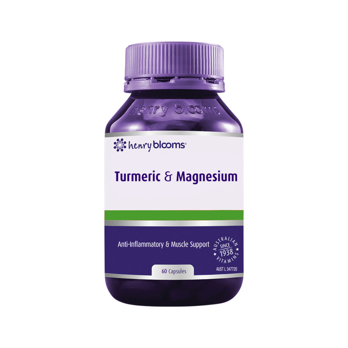 Henry Blooms Turmeric & Magnesium 60c - Cutprice Online