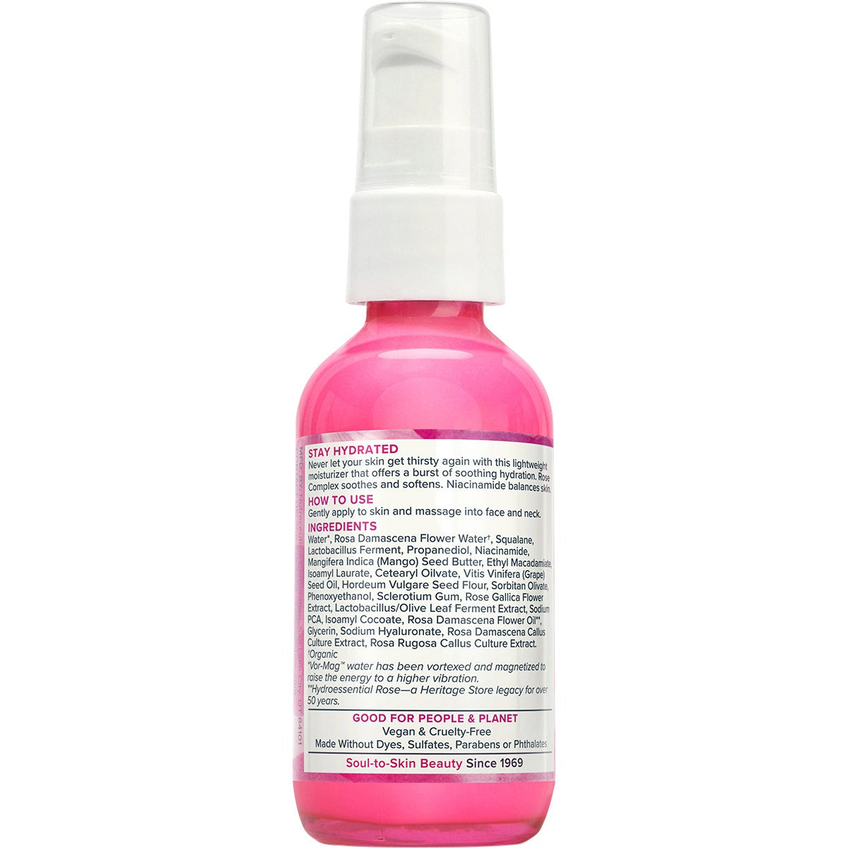 Heritage Store Rosewater Moisturizer Dry to Combination Skin 58ml - Cutprice Online