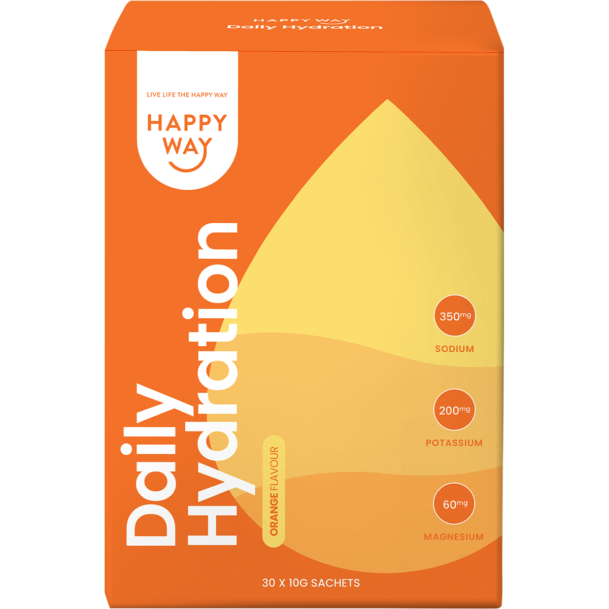 Happy Way Daily Hydration Sachets Orange 30x10g