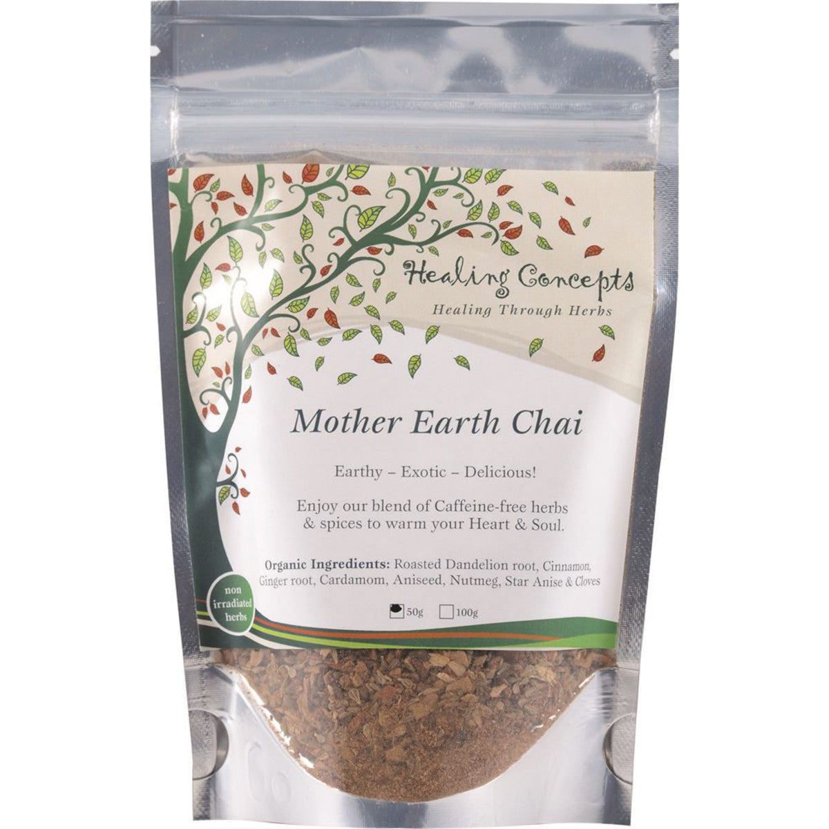 Healing Concepts Organic Blend Mother Earth Chai 50g - Cutprice Online