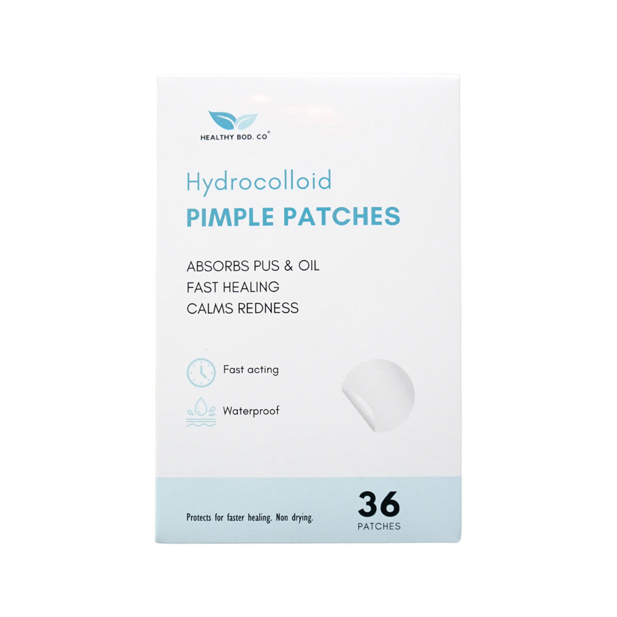 Healthy Bod. Co Hydrocolloid Pimple Patches x 36 Patches - Cutprice Online