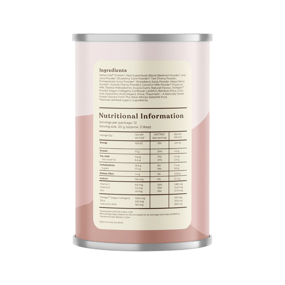Hemp Foods Australia Plant-Based Collagen+ Bamboo Silica + Hyaluronic Acid 240g - Cutprice Online