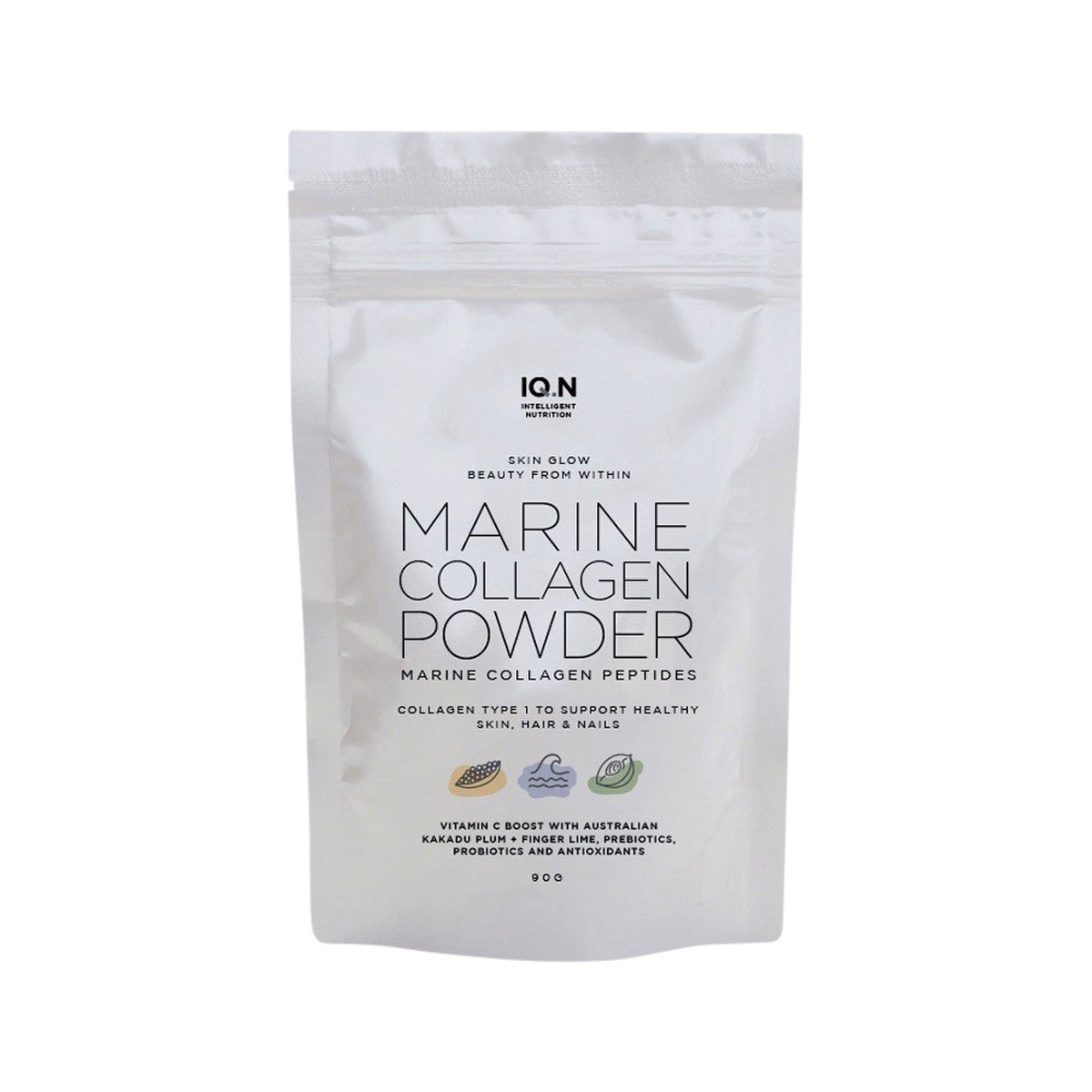IQ.N Intelligent Nutrition Marine Collagen Powder (Skin Glow) Marine Collagen Peptides 90g - Cutprice Online