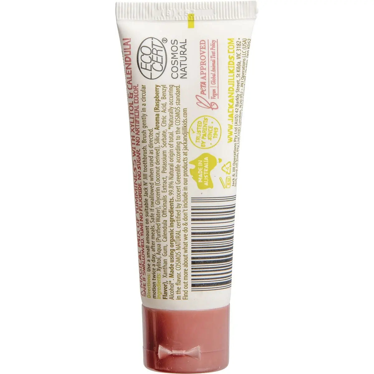 JACK N' JILL Toothpaste (Children) Raspberry - Fluoride Free 50g JACK N' JILL