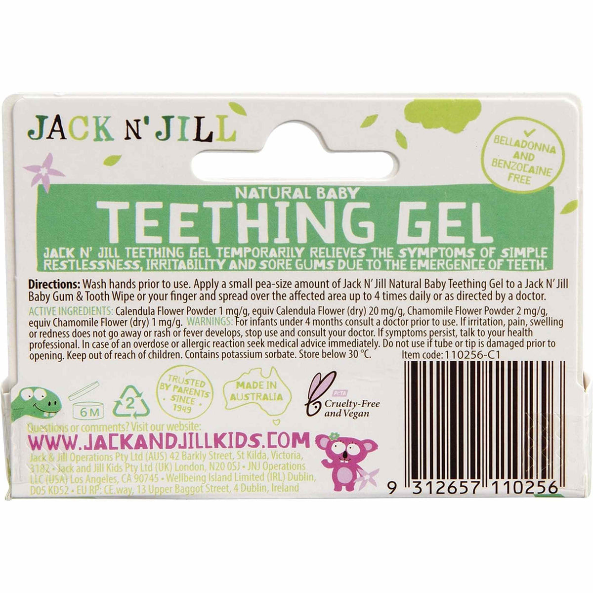 JACK N' JILL Teething Gel 4 Months + 15g