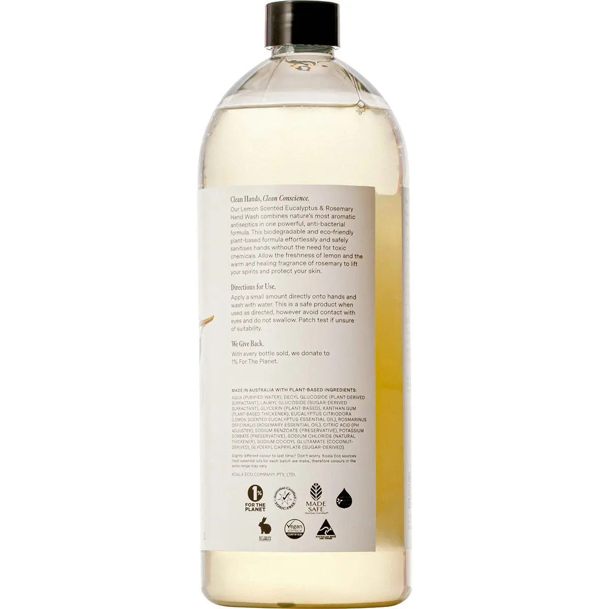 KOALA ECO Hand Wash Lemon Scented, Eucalyptus & Rosemary 1L KOALA ECO