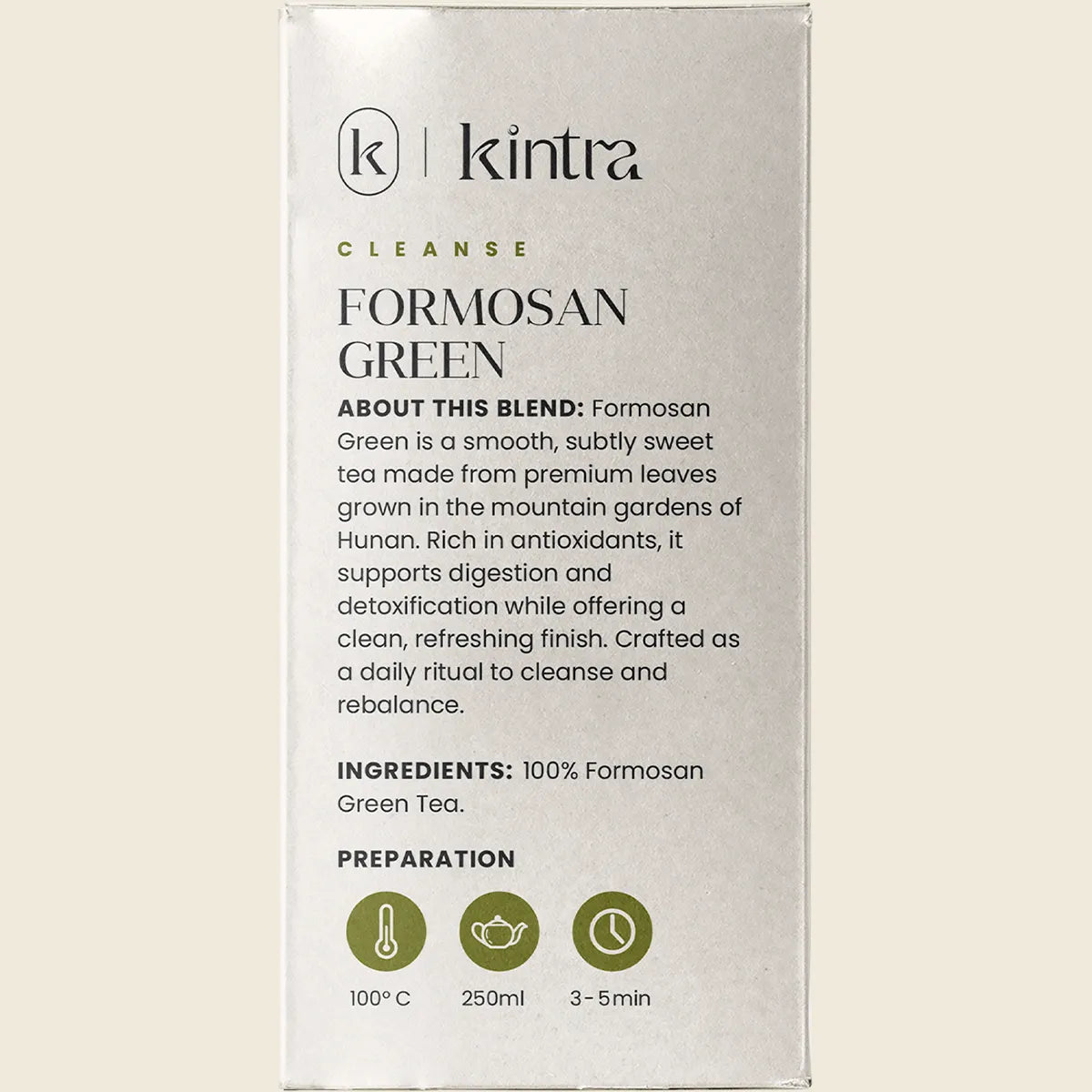 KINTRA FOODS Formosan Green Tea Loose Leaf 250g
