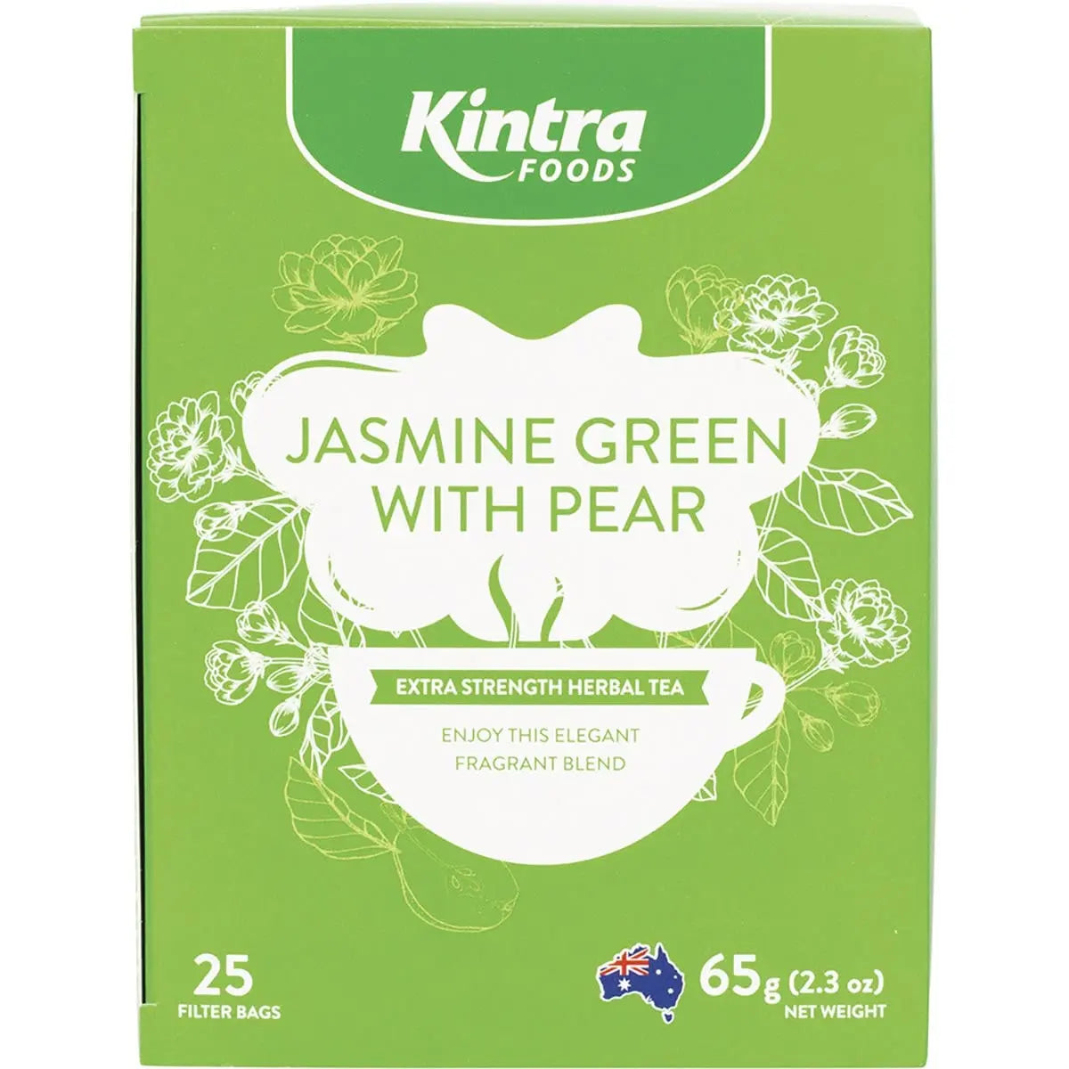 KINTRA FOODS Herbal Tea Bags Jasmine Green With Pear 25 KINTRA FOODS