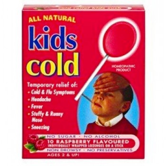 KIDS COLD RASPBERRY 10 LOZENGES - Cutprice Online