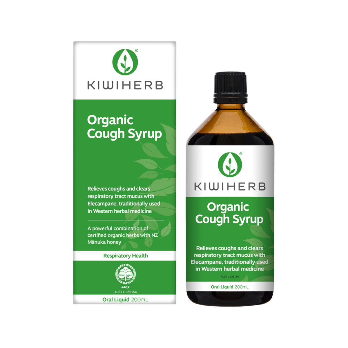 Kiwiherb Organic Cough Syrup 200ml - Cutprice Online