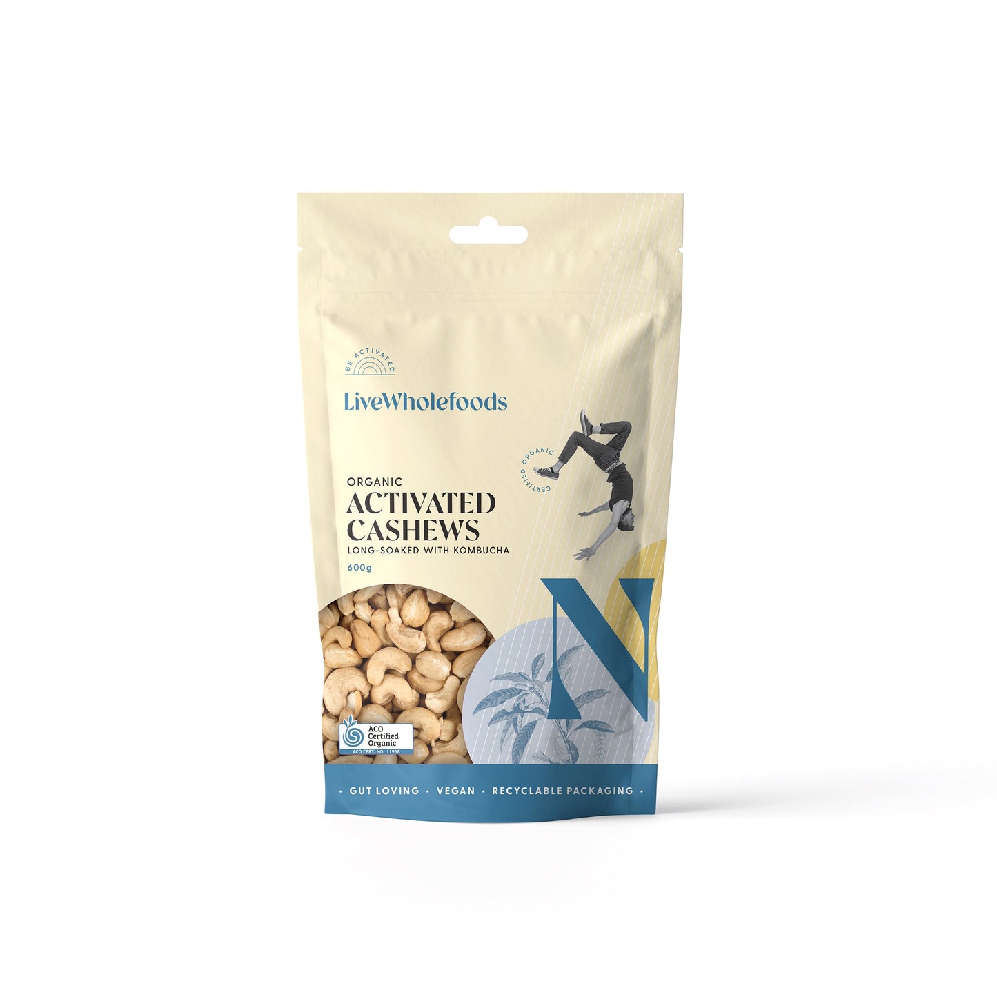 Live Wholefoods Organic Activated Cashews 600g