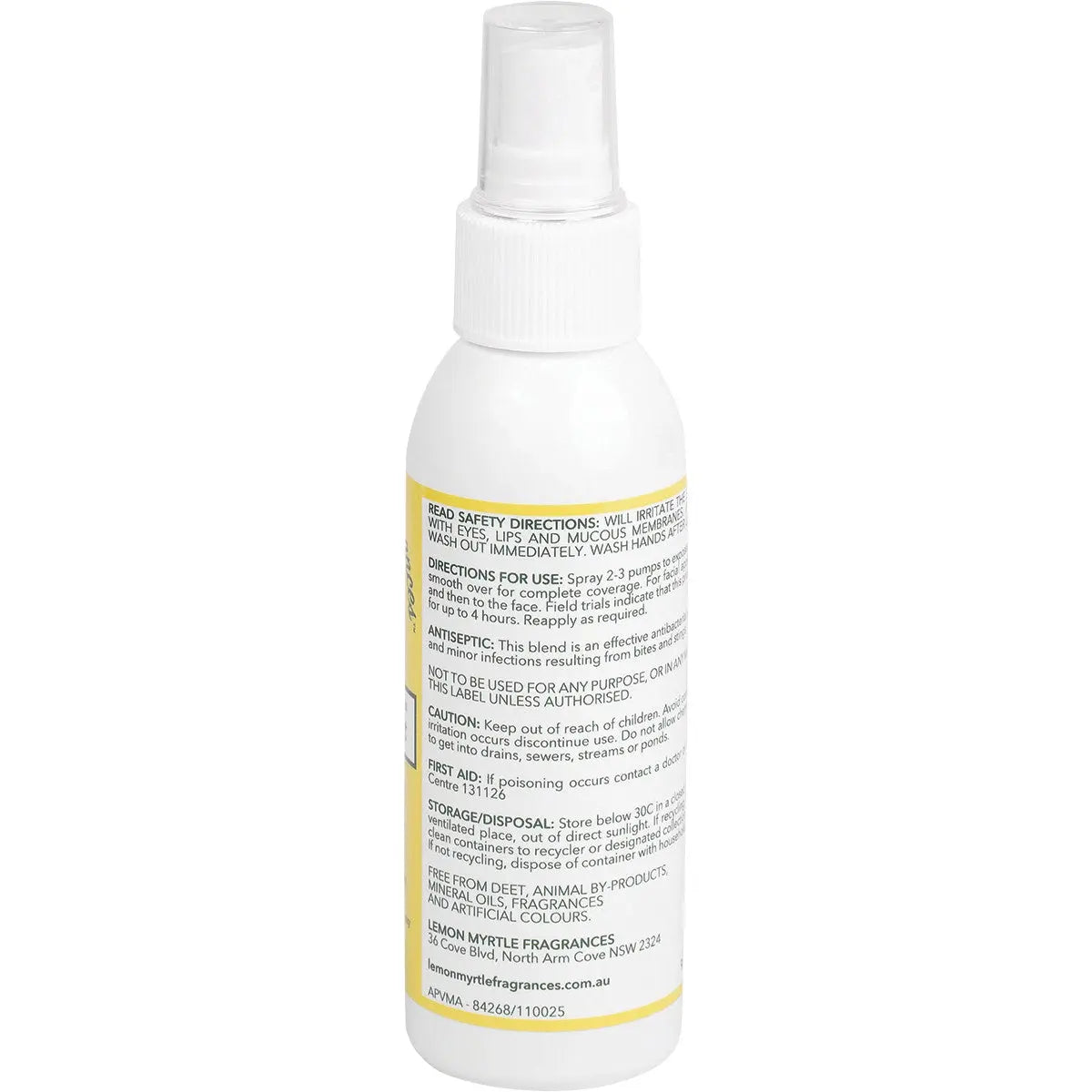 LEMON MYRTLE FRAGRANCES Natural Insect Repellent 125ml LEMON MYRTLE