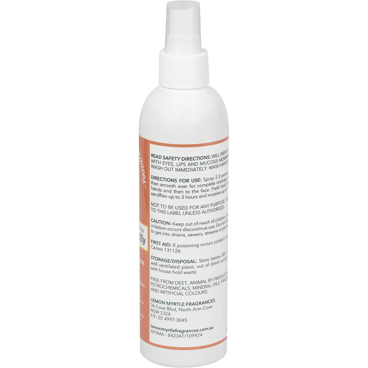 Lemon Myrtle Fragrances Mozzie & Sandfly Repellent 250ml LEMON MYRTLE