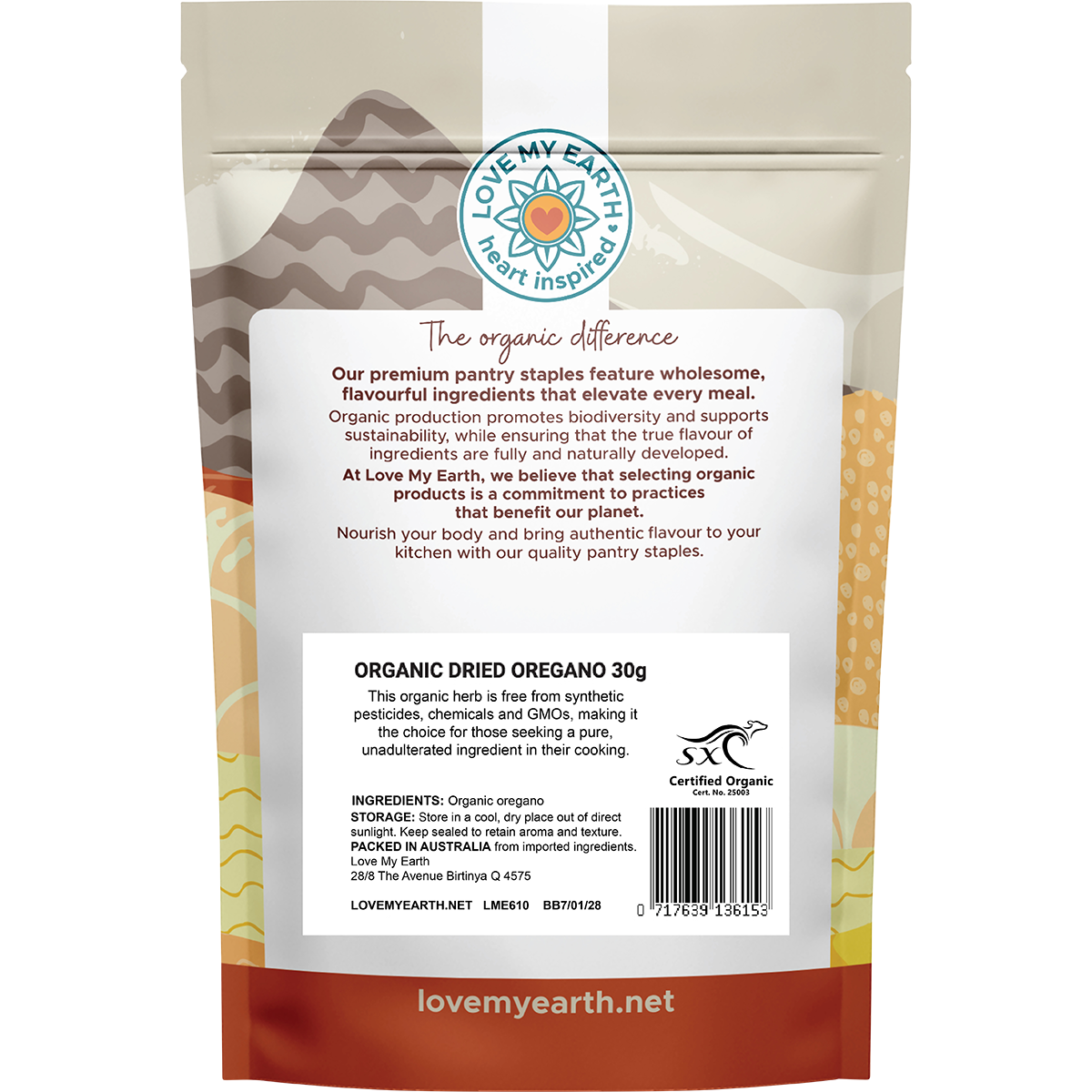 Love My Earth Organic Dried Oregano 30g