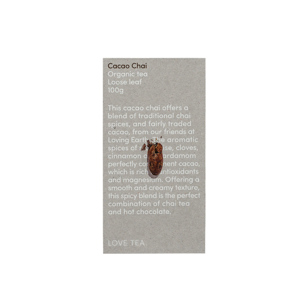 Love Tea Organic Cacao Chai Tea Loose Leaf 100g - Cutprice Online