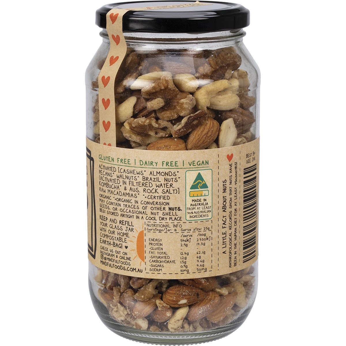 Mindful Foods Mixed Nuts Organic & Activated 450g Mindful Foods