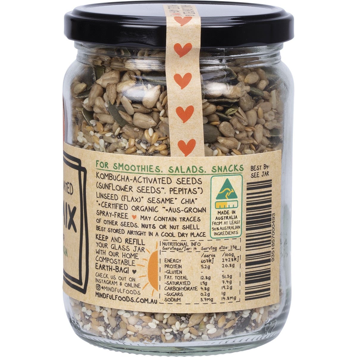 Mindful Foods Seed Mix Organic & Activated 300g Mindful Foods