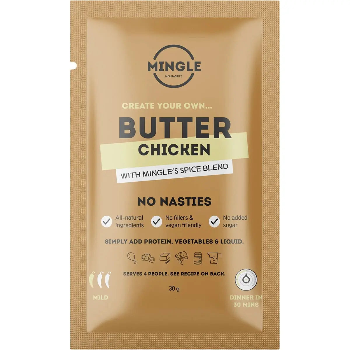 MINGLE Natural Seasoning Blend Butter Chicken 12x30g MINGLE