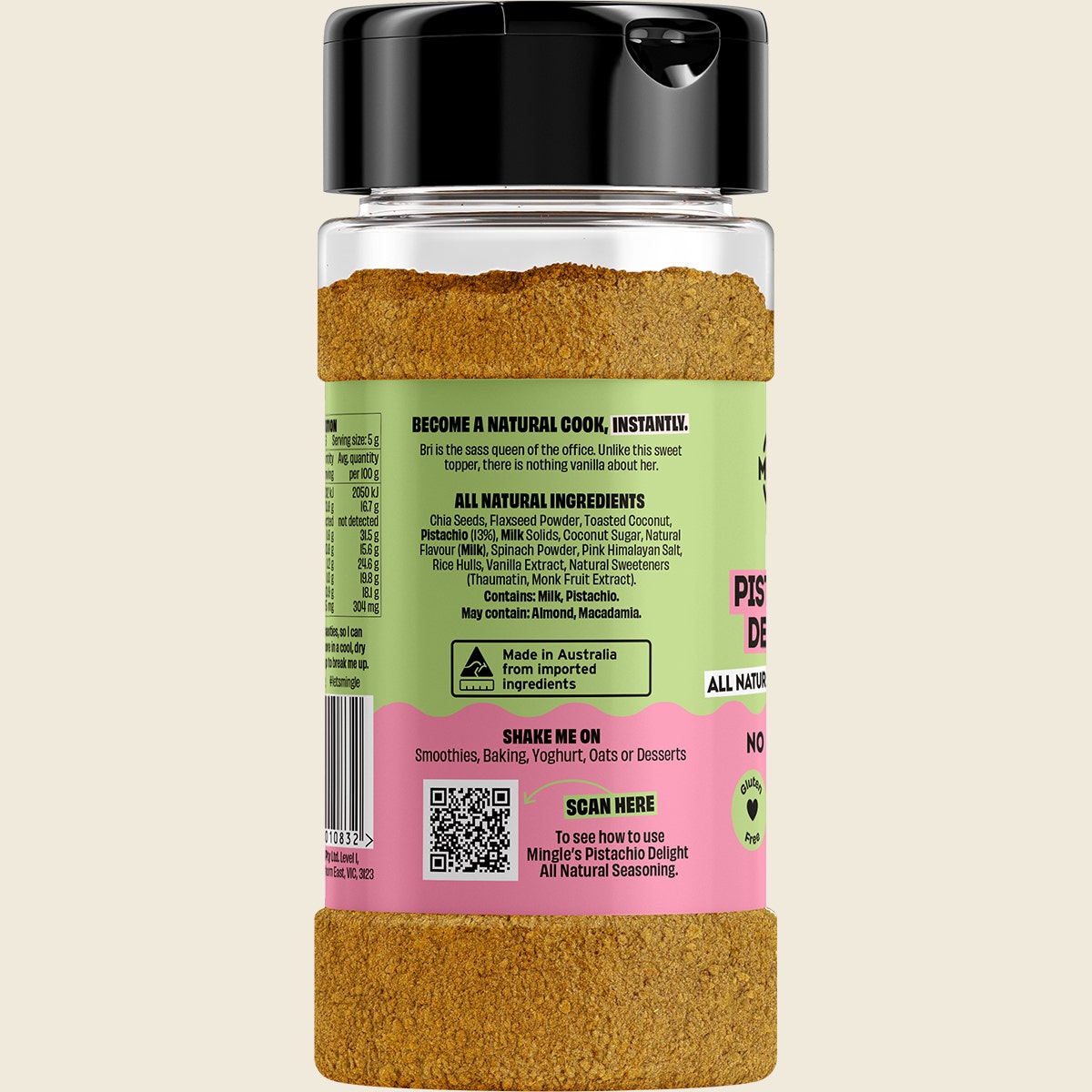 Mingle Bris Pistachio Delight All Natural Sweet Topper 130g