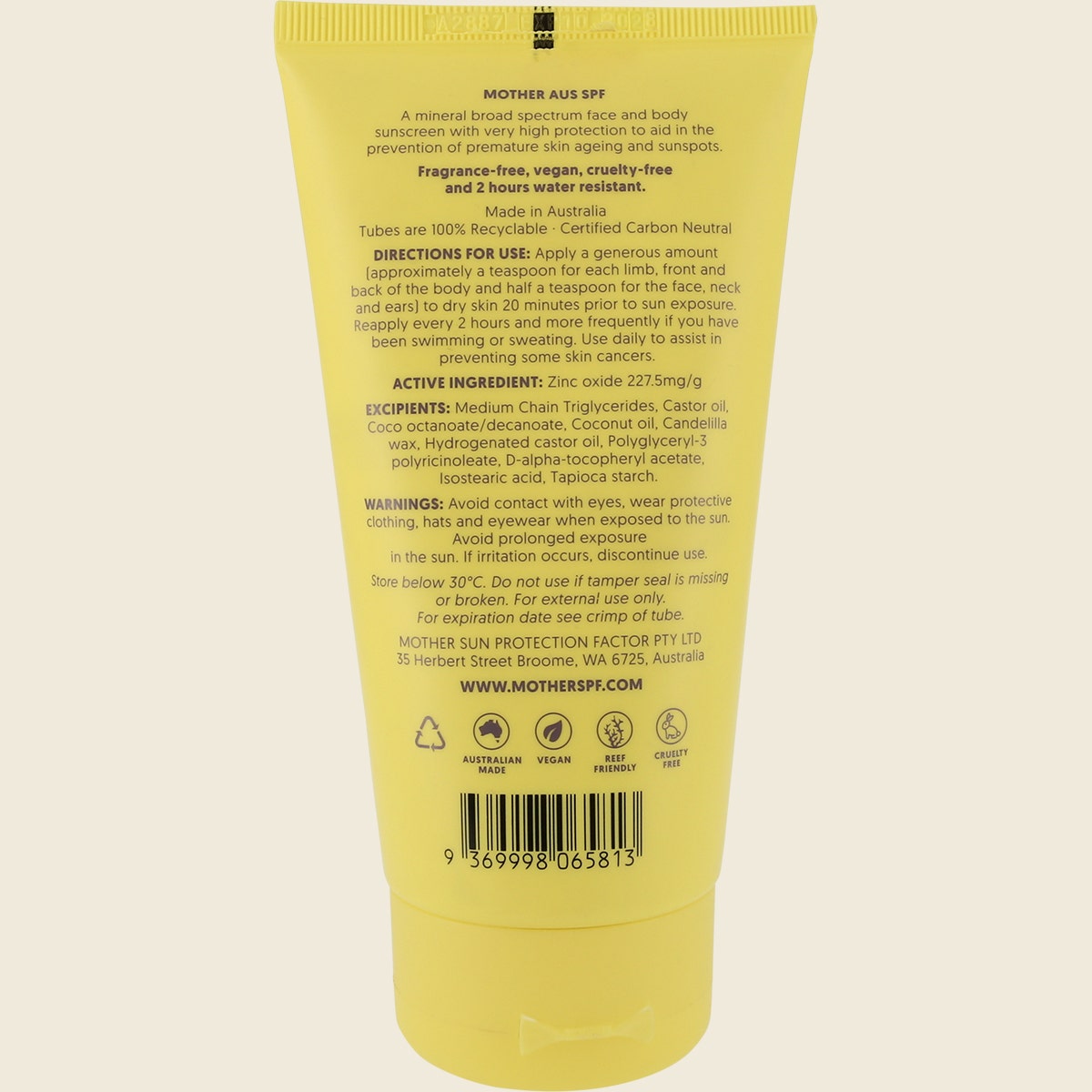 Mother SPF Mineral Sunscreen SPF50+ 120g