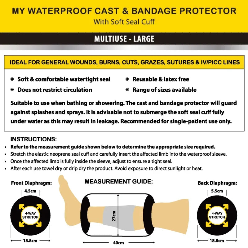 MY Waterproof Cast & Bandage Protector Multiuse Small
