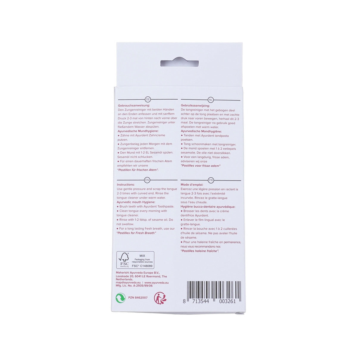 Maharishi Ayurveda Ayurdent Tongue Cleaner Stainless Steel - Cutprice Online