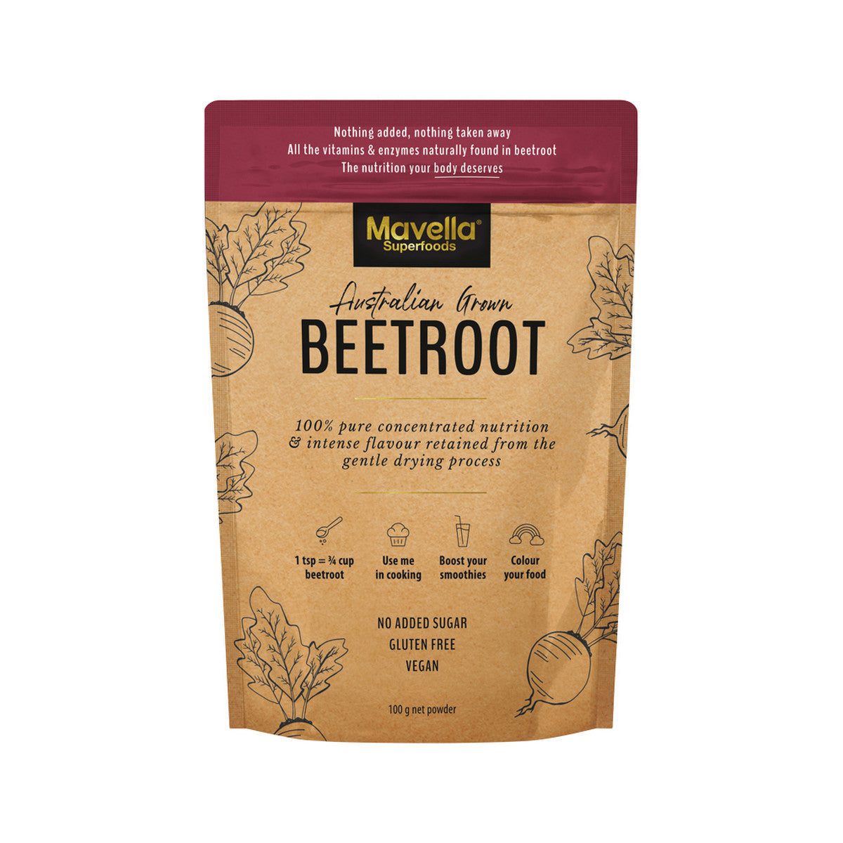 Mavella Superfoods Beetroot Powder 100g - Cutprice Online