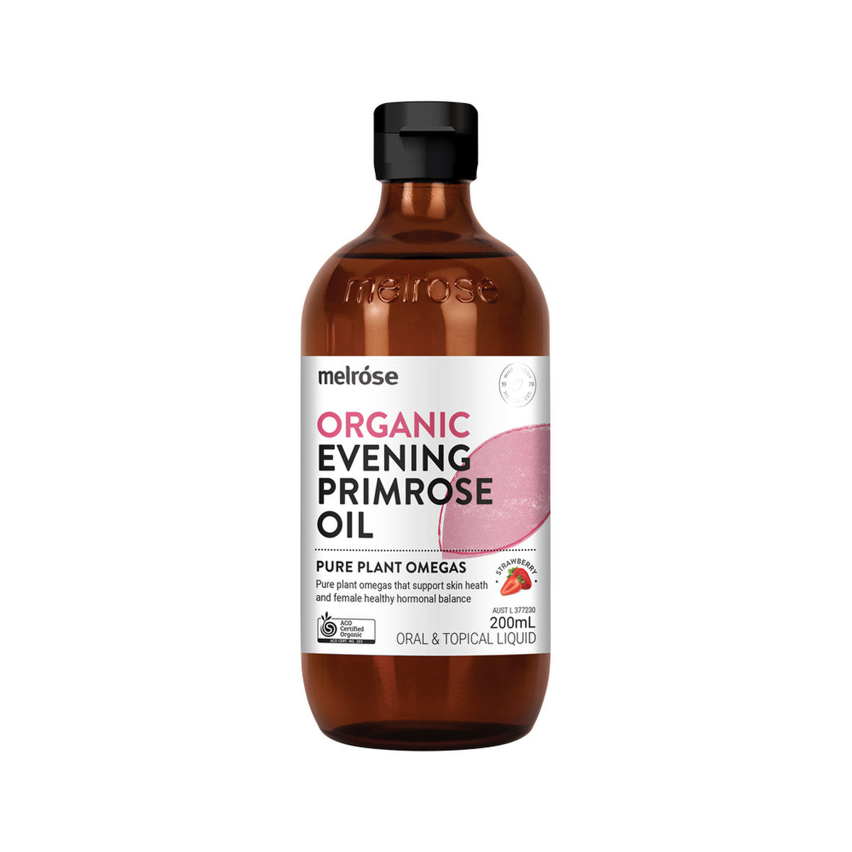Melrose Organic Evening Primrose Oil Strawberry 200ml - Cutprice Online