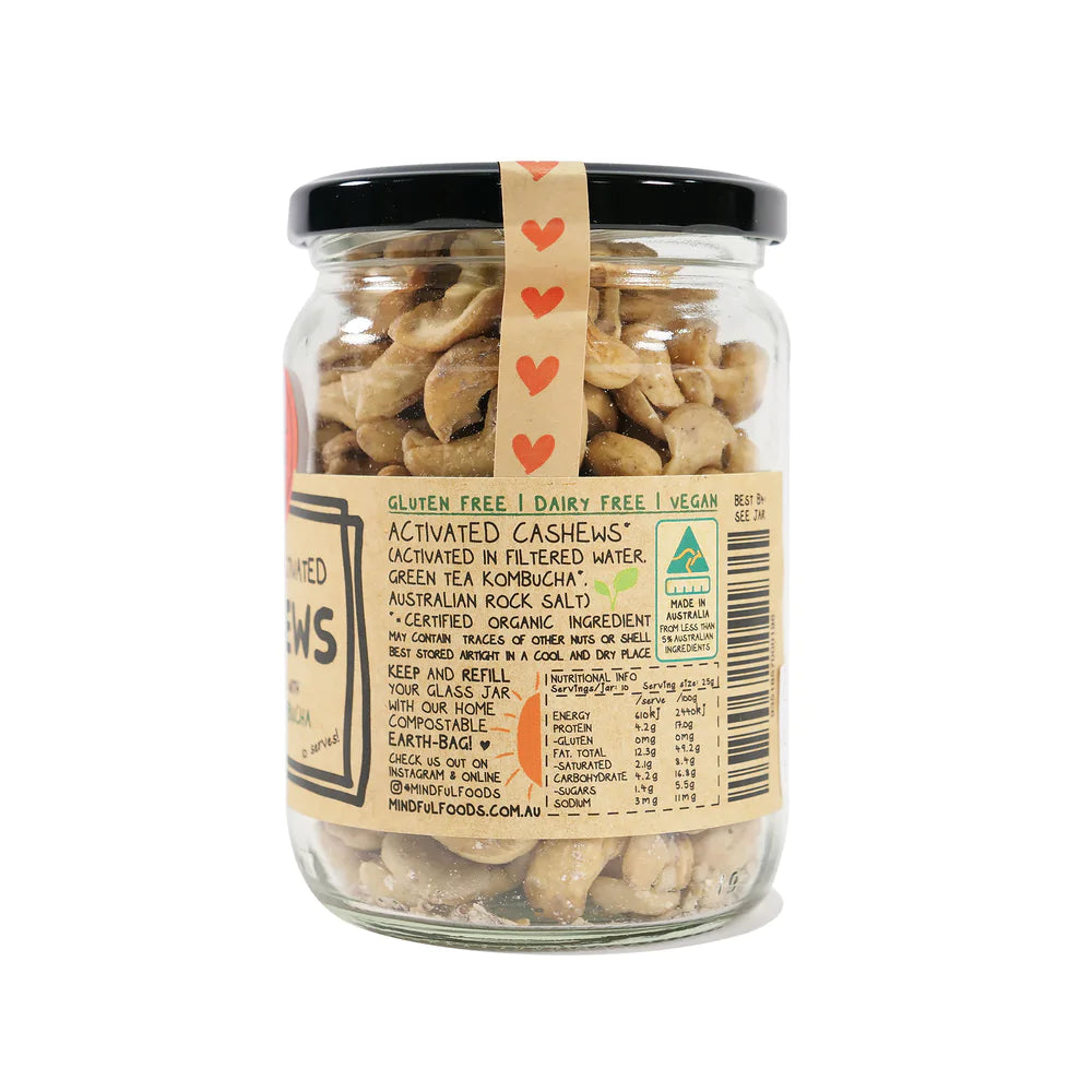 Mindful Foods Cashews Organic & Activated 250g Mindful Foods
