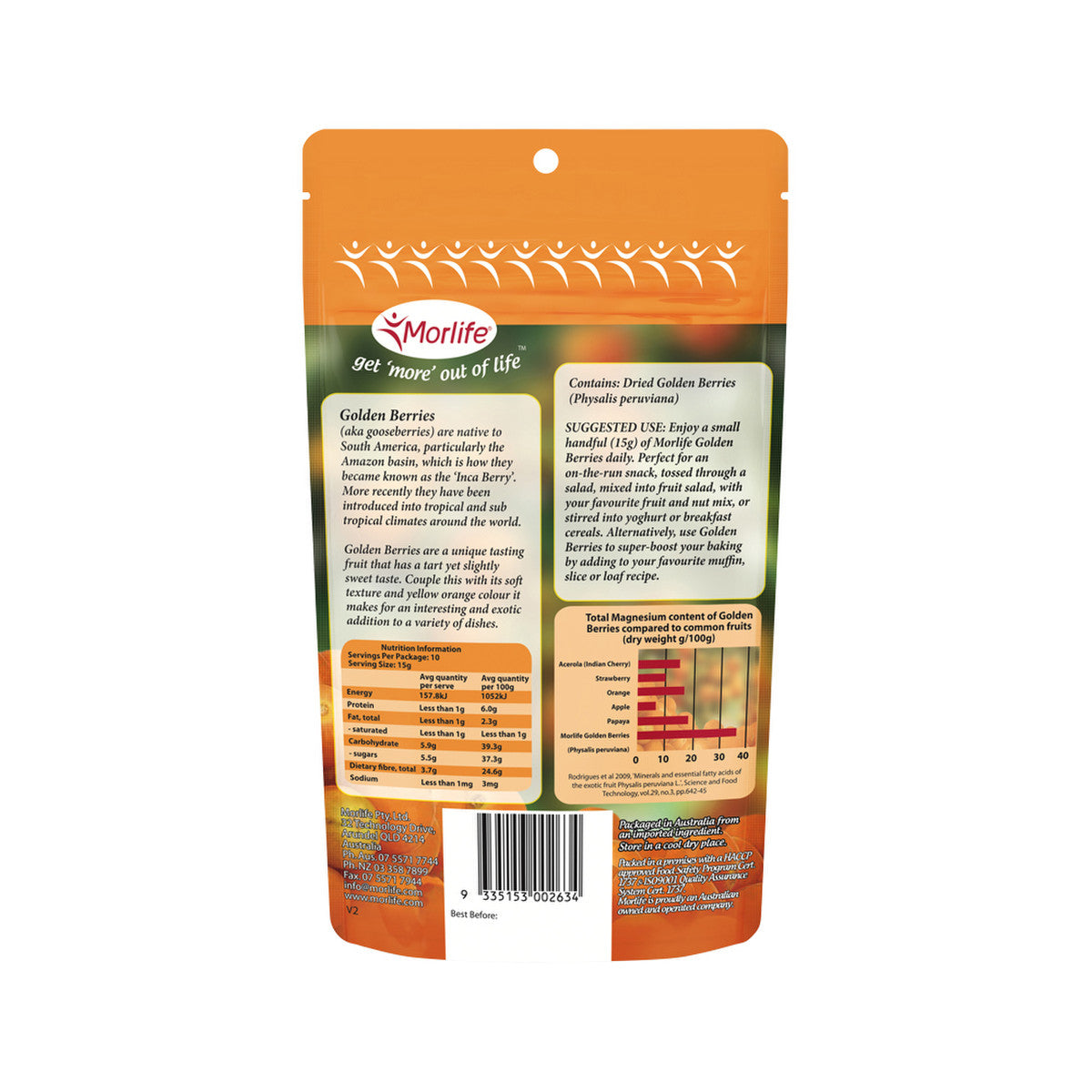 Morlife Dried Golden Berries (Inca Berries) 150g - Cutprice Online