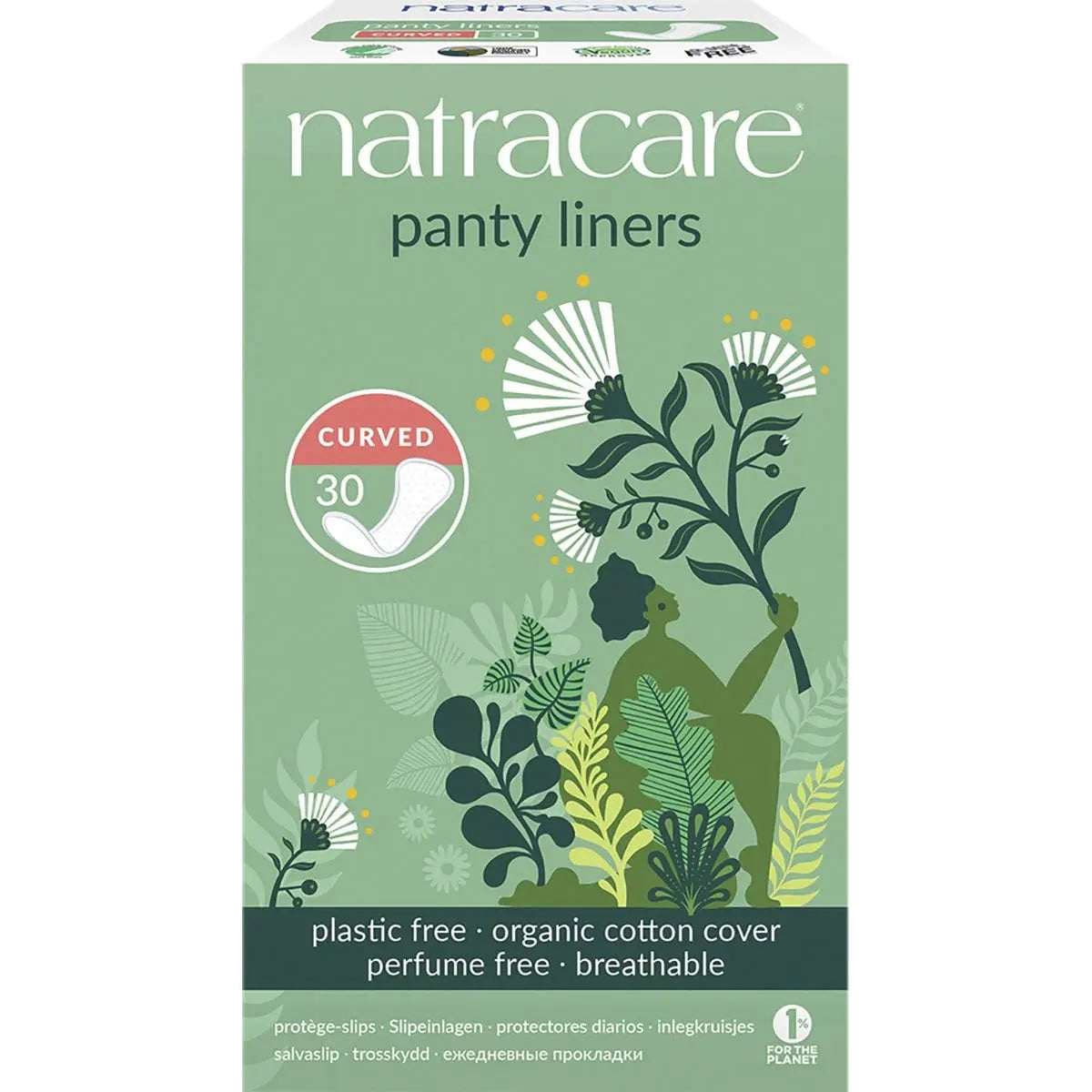 NATRACARE Panty Liners Curved 30 NATRACARE