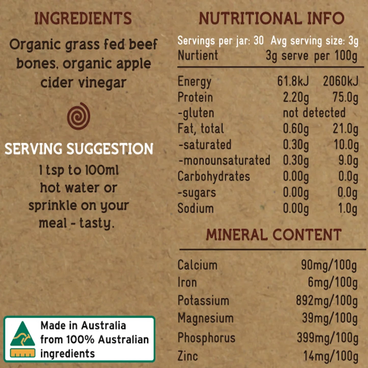 Broth Of Life Organic Dehydrated Beef Broth Naked 90GM - Cutprice Online