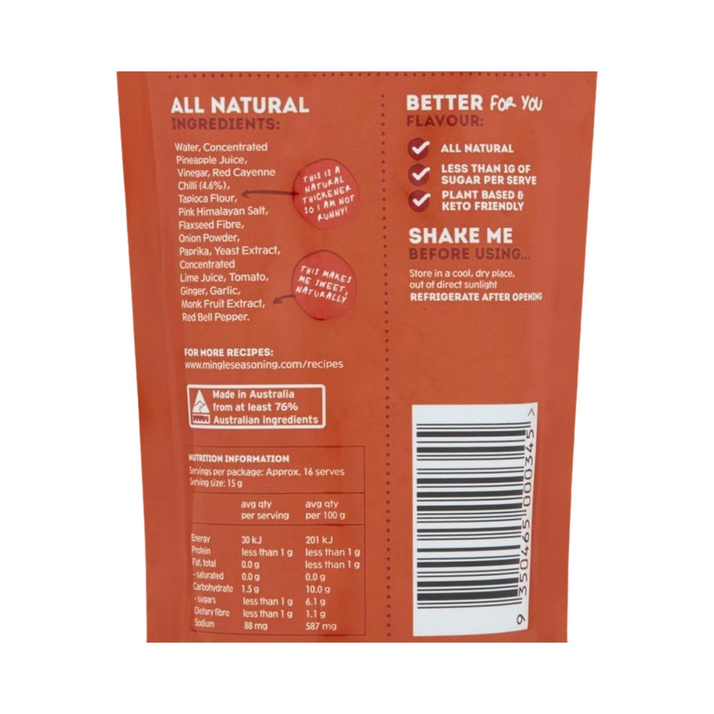 Mingle Better for You Sauce Sweet Chilli 10x250g MINGLE