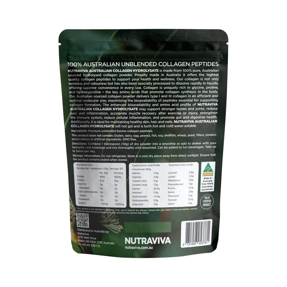 Nutraviva Australian Collagen Hydrolysate (Beef) 900g - Cutprice Online