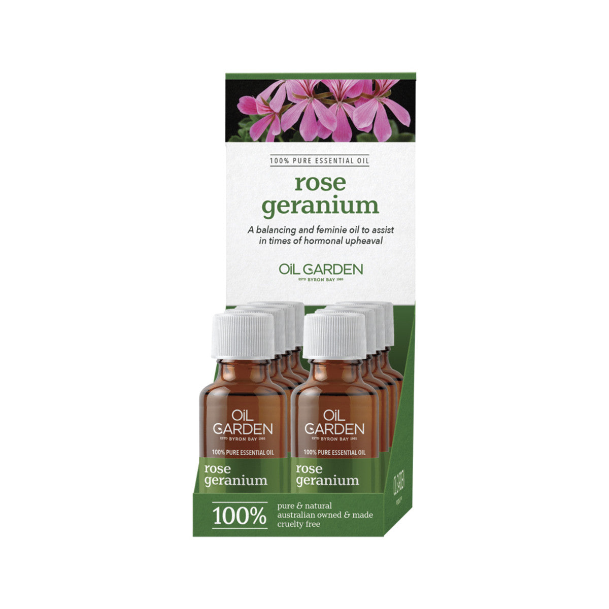 Oil Garden Essential Oil Rose Geranium 25ml(Pack of 8) - Cutprice Online